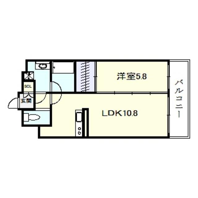 PHOERME城北公園(1LDK/7階)の間取り写真