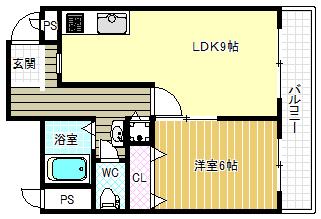 三恵ガーデンハイツ(1LDK/5階)の間取り写真