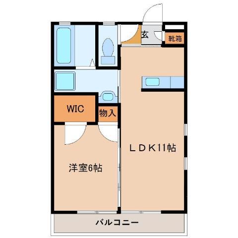 NOA A(1LDK/2階)の間取り写真