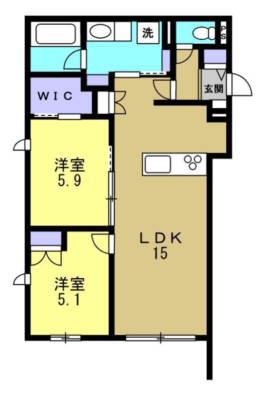 ベル アントレ 西宮(2LDK/1階)の間取り写真