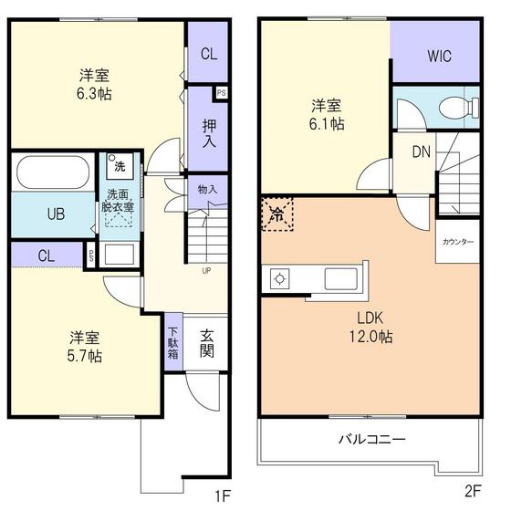 GRATIAI(3LDK/1階)の間取り写真