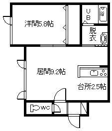 BONDS(1LDK/1階)の間取り写真