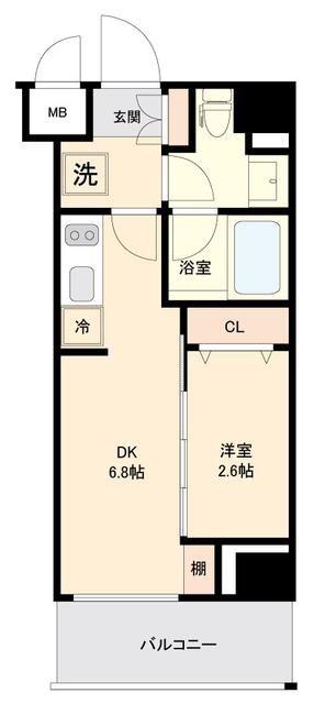 KI-LIGHTKINSHICHO KI-LIGHTKINSHICHO(1DK/2階)の間取り写真