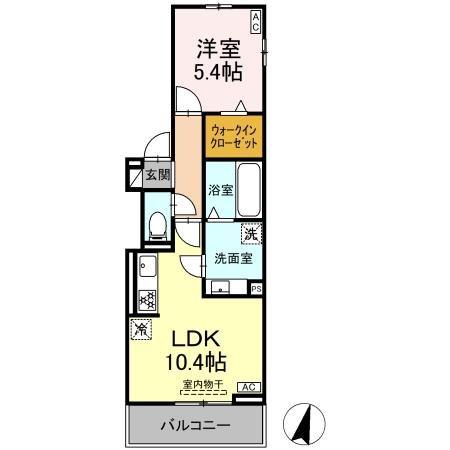 さくらハウス岡崎駅前(1LDK/2階)の間取り写真