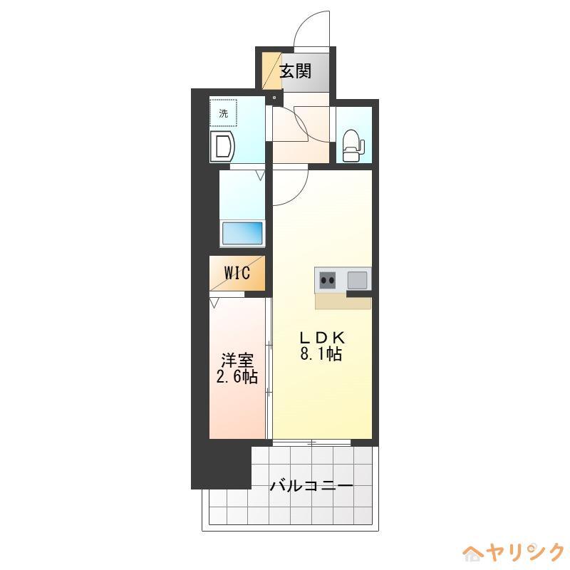 エスリード名古屋STATION ノース(1LDK/6階)の間取り写真