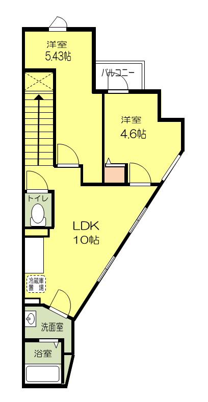 グレースホーム(2LDK/2階)の間取り写真