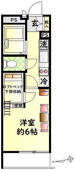 ファイズ(1K/3階)の間取り写真
