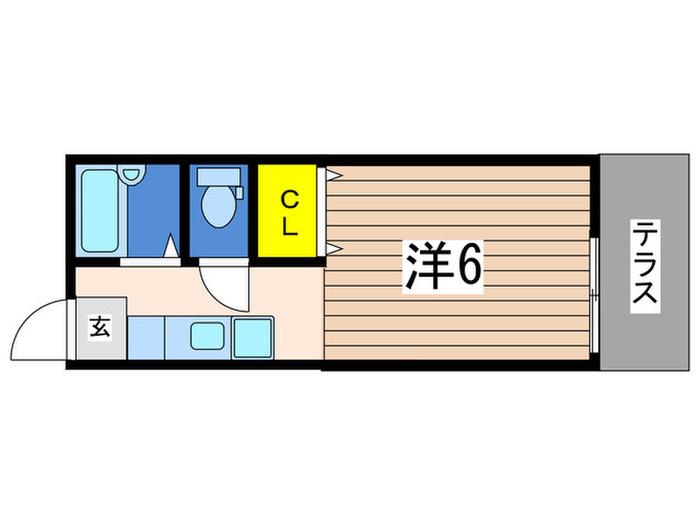 ハイツエミール(ワンルーム/1階)の間取り写真