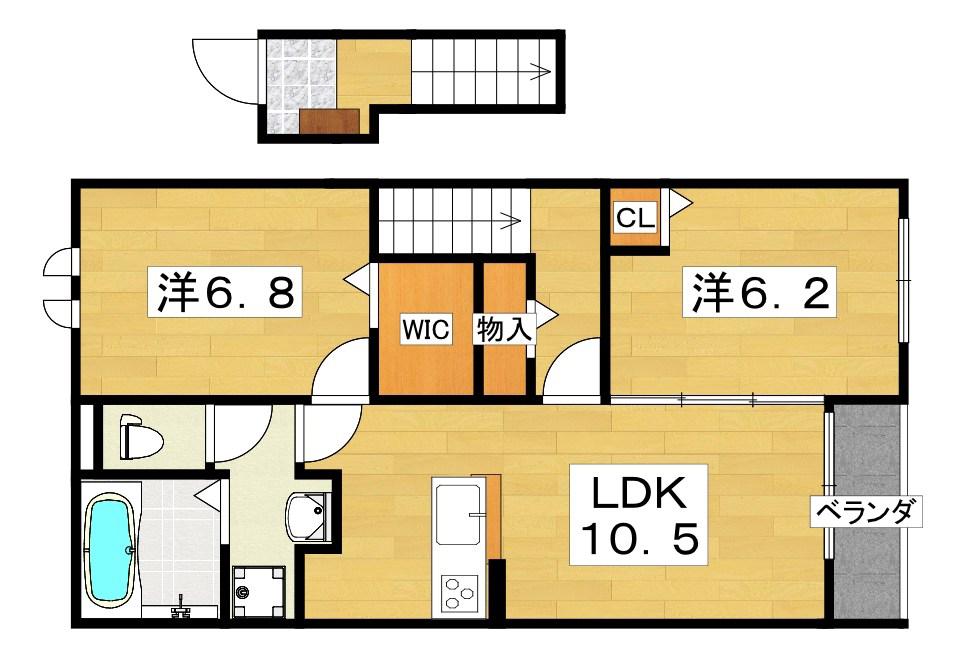 ラ・メゾン・セレニテ(2LDK/1階)の間取り写真
