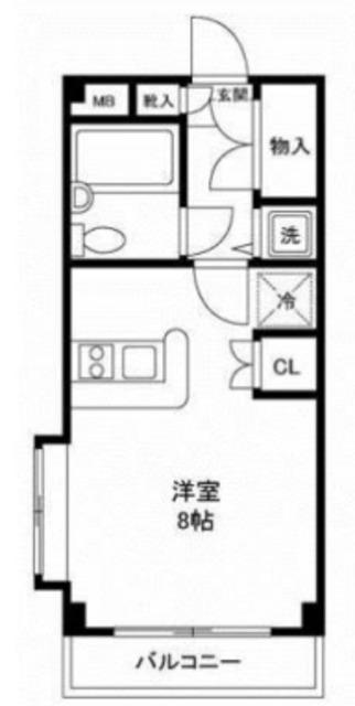 ワコーレエレガンス東四ツ木第2(ワンルーム/4階)の間取り写真