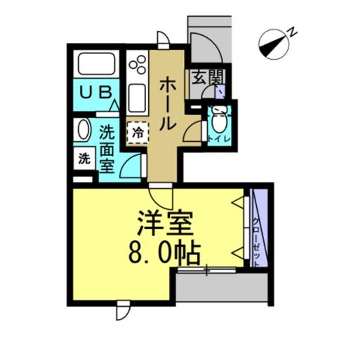 リーブルM(1K/1階)の間取り写真
