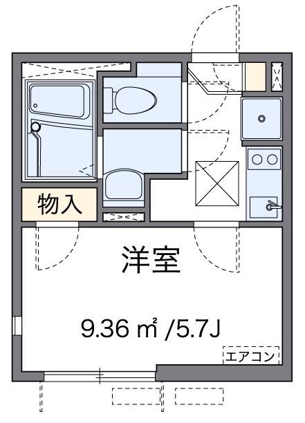 ロリエンテ(1K/2階)の間取り写真