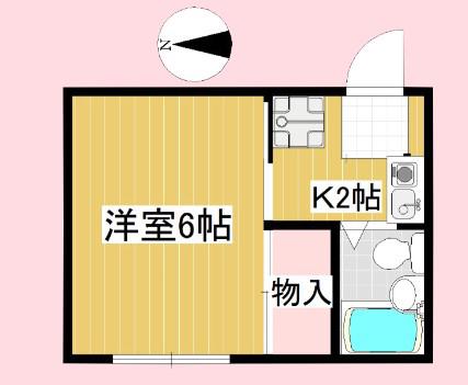 マイハウスII(1K/1階)の間取り写真