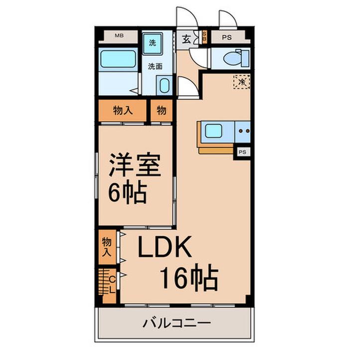 ROYAL SHIBAICHI(1LDK/4階)の間取り写真