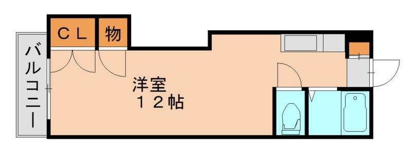 レジデンス貝塚(1K/2階)の間取り写真