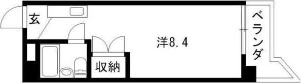 ビラ三秀神明(ワンルーム/6階)の間取り写真