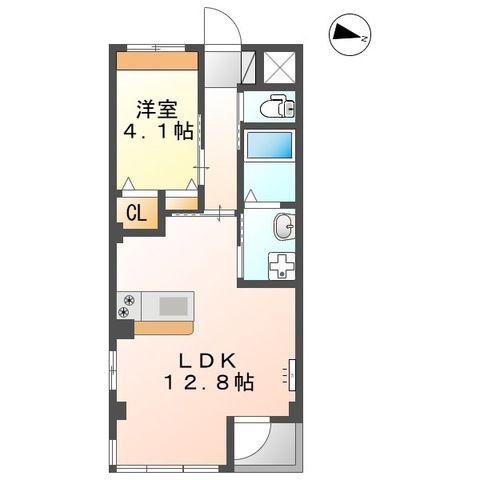 アムール菊陽(1LDK/2階)の間取り写真