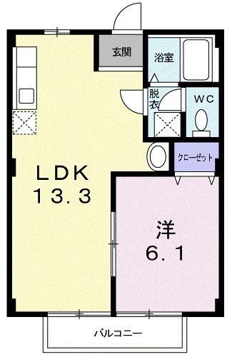 ニューシティ鈴木(1LDK/1階)の間取り写真