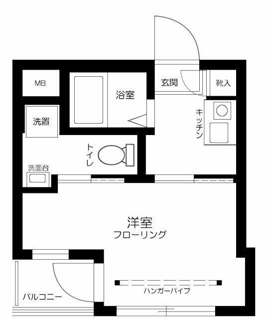 日神パレス永福町(1K/4階)の間取り写真