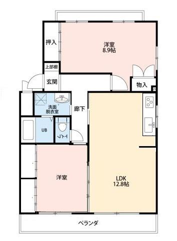 センチュリー住吉(2LDK/2階)の間取り写真