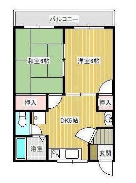 サンピアなだ(2DK/2階)の間取り写真