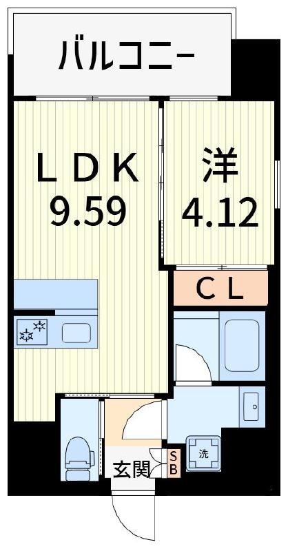 プレジオ亀有(1LDK/10階)の間取り写真