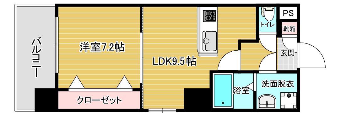 リファレンス東公園(1LDK/9階)の間取り写真