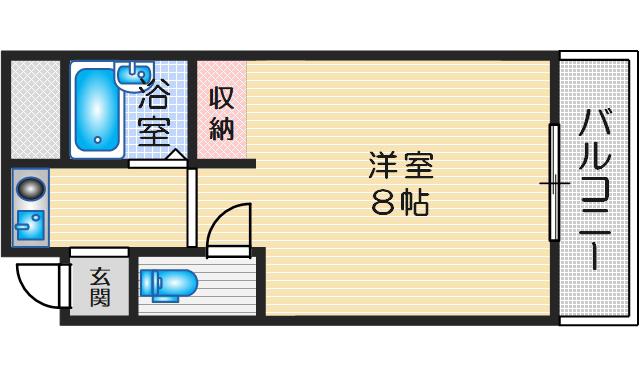 マンションコメット(1K/4階)の間取り写真