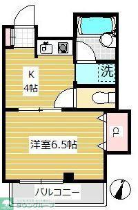 フォーベストパーク(1K/2階)の間取り写真