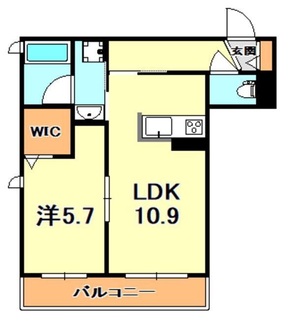 RICHESSE尼崎(1LDK/3階)の間取り写真