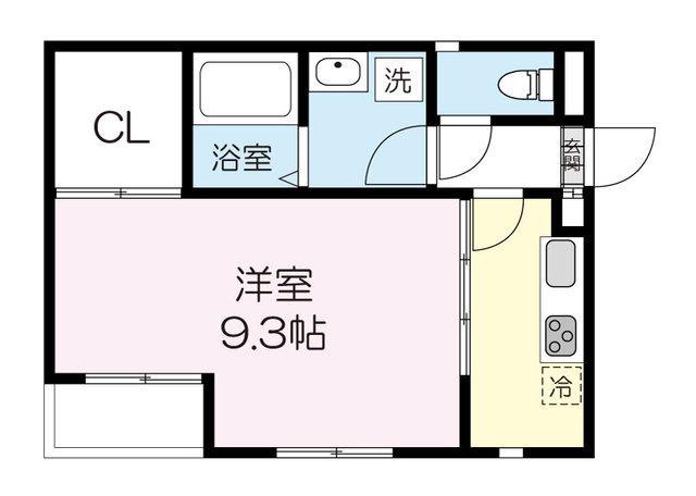 アムール 8番館(1K/1階)の間取り写真