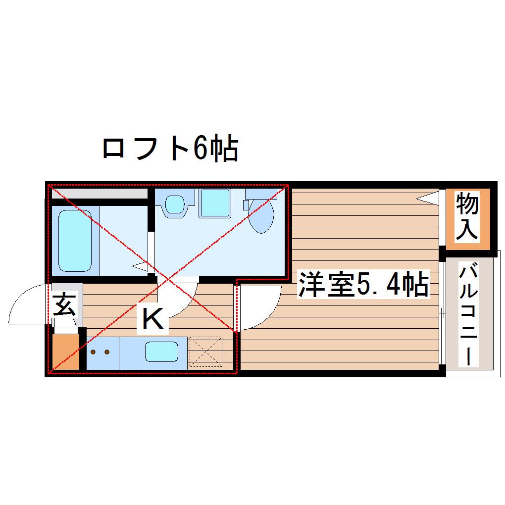 EXCEED(1K/1階)の間取り写真