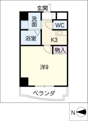 アイン橘(1K/7階)の間取り写真