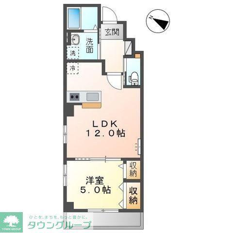 エステルナ(1LDK/2階)の間取り写真