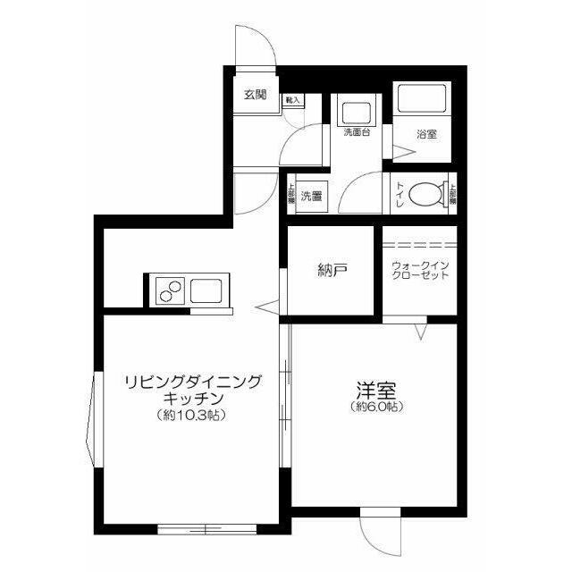 マーレ上北沢(1LDK/2階)の間取り写真