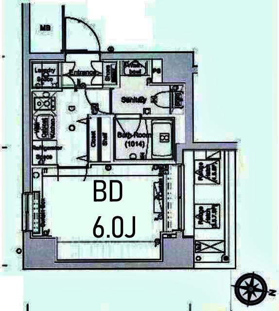 BELLGRADE YS(1K/9階)の間取り写真