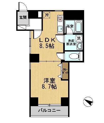 FRAGRANZA(1LDK/2階)の間取り写真