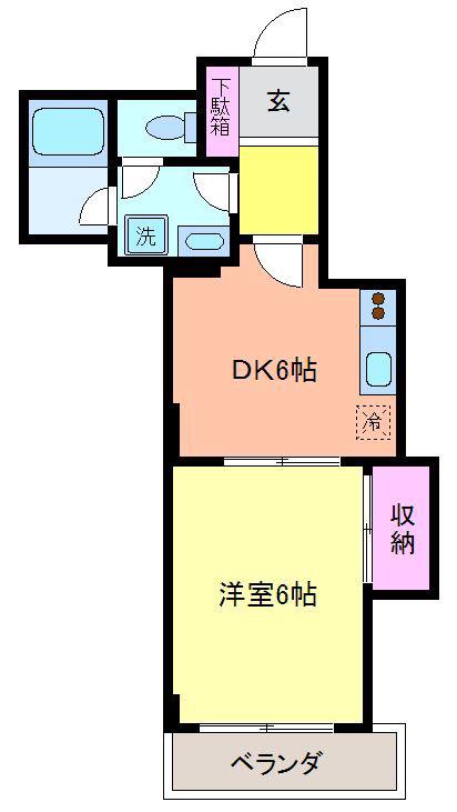 穂高第1ブラザーズ柏(1DK/8階)の間取り写真