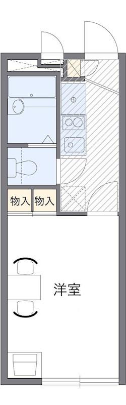 ヤマダII(1K/2階)の間取り写真