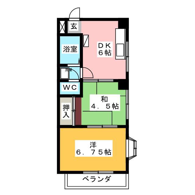 LOMALINDAROSE(2DK/3階)の間取り写真