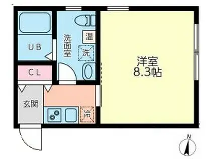 フィリップ大島(1K/3階)の間取り写真