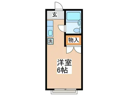 サンハイツクロダ(ワンルーム/1階)の間取り写真