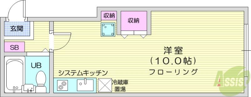 ハウスフォーユー2(ワンルーム/2階)の間取り写真