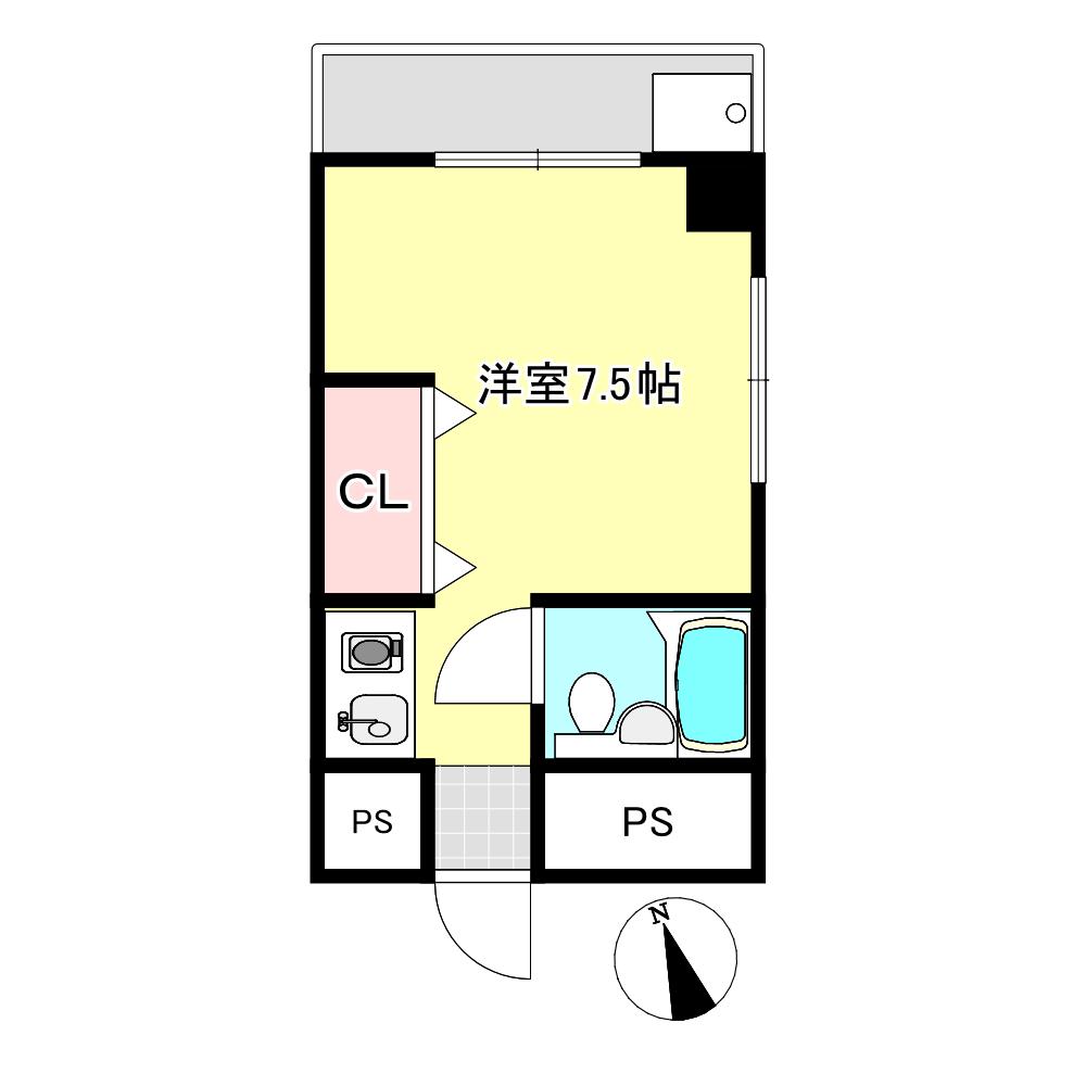 センチュリーせいき(ワンルーム/2階)の間取り写真