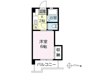 小松島千葉ビル(1K/3階)の間取り写真