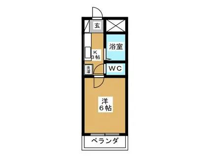 エクセル貴多川NO5 A棟(1K/2階)の間取り写真