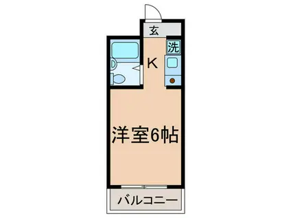新丸子ハイツ(1K/1階)の間取り写真