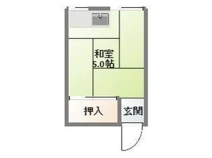 榎本荘(ワンルーム/2階)の間取り写真