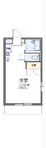 レオパレスウイング近藤(1K/2階)の間取り写真