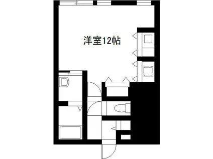 ステージドア(ワンルーム/2階)の間取り写真